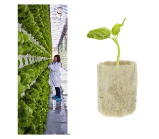 Agricultural hydroponic cuttings seedling cylindrical soilless substrate rock wool plug 27*20