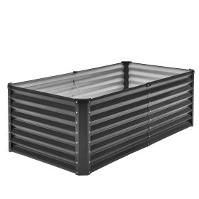 VEVOR Metal Raised Garden Bed, 6 x 3 x 2 ft Outdoor Galvanized Planter Box, with Open Bottom, Large Planter Raised Bed for Gardening Vegetables