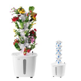 VEVOR Hydroponic Growing System, 30 Pods Vertical 6 Tiers Hydroponic Tower, Home Hydronic Garden with Water Pump & Timer