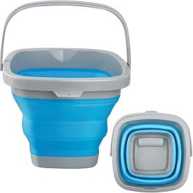 Collapsible Mop Bucket and Ice Bucket-5L(1.3 Gallon) Household Cleaning Silicone Dust Mops Bucket