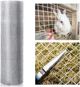 48inx100ft 1/4 in 23 Gauge Hardware Cloth Welded Cage Wire Chicken Fence mesh Rolls Square Chicken Wire Netting Raised Garden Rabbit Fence Snake