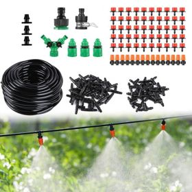 Irrigation System Misting with Nozzles for Garden Lawn Greenhouse
