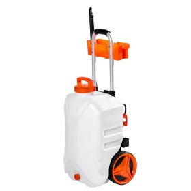 VEVOR Battery-Powered Sprayer with Wheeled Cart, 10 Gallons Electric Weed Sprayer, Adjustable 0-80 PSI, Yard Lawn Sprayers with Wheels