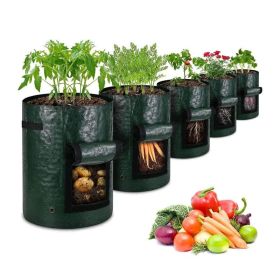 Green Planter Bags for Potato Vegetables Outdoor (Color: Green, Type: 10 Gallon)